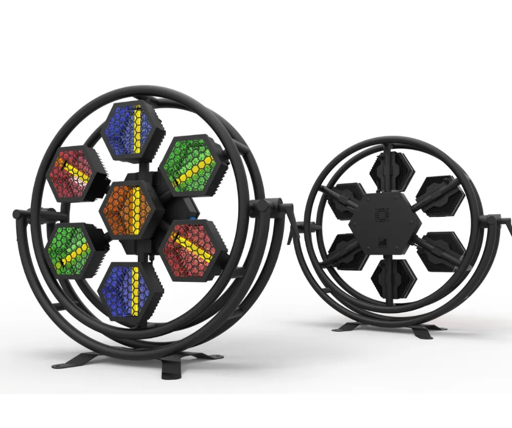 TRANSPOT 760RGB 7 Heads Snow Petals Led Blinder Stage Light