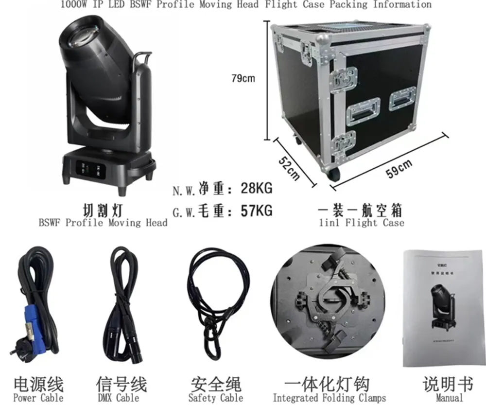 1000W IP LED BSWF Profile Moving Head